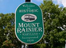 Historic Mount Rainier Maryland sign.