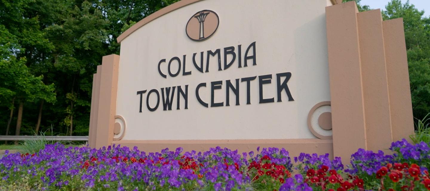 Columbia Town Center sign.