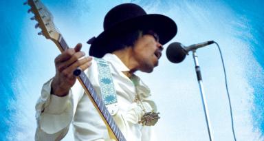 Jimi Hendrix performs at the 1968 Miami Pop Festival. (Photo Courtesy of © Ken Davidoff/Authentic Hendrix LLC)