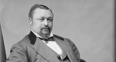 Portrait of Sen. Blanche Bruce taken by Matthew Brady, likely during the late 1870s. [Source: Library of Congress]