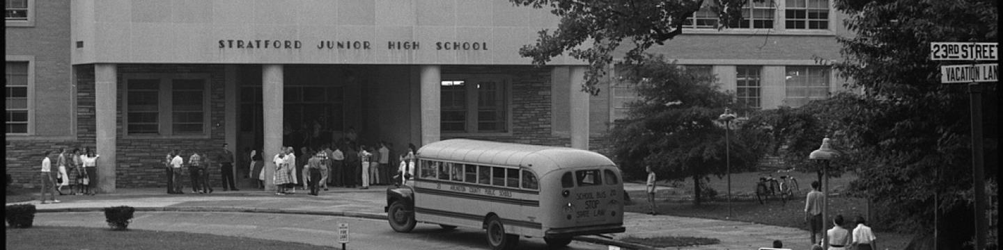 Arlington's Stratford Junior High School on September 1, 1959, a few months after integration. (Source: Library of Congress)